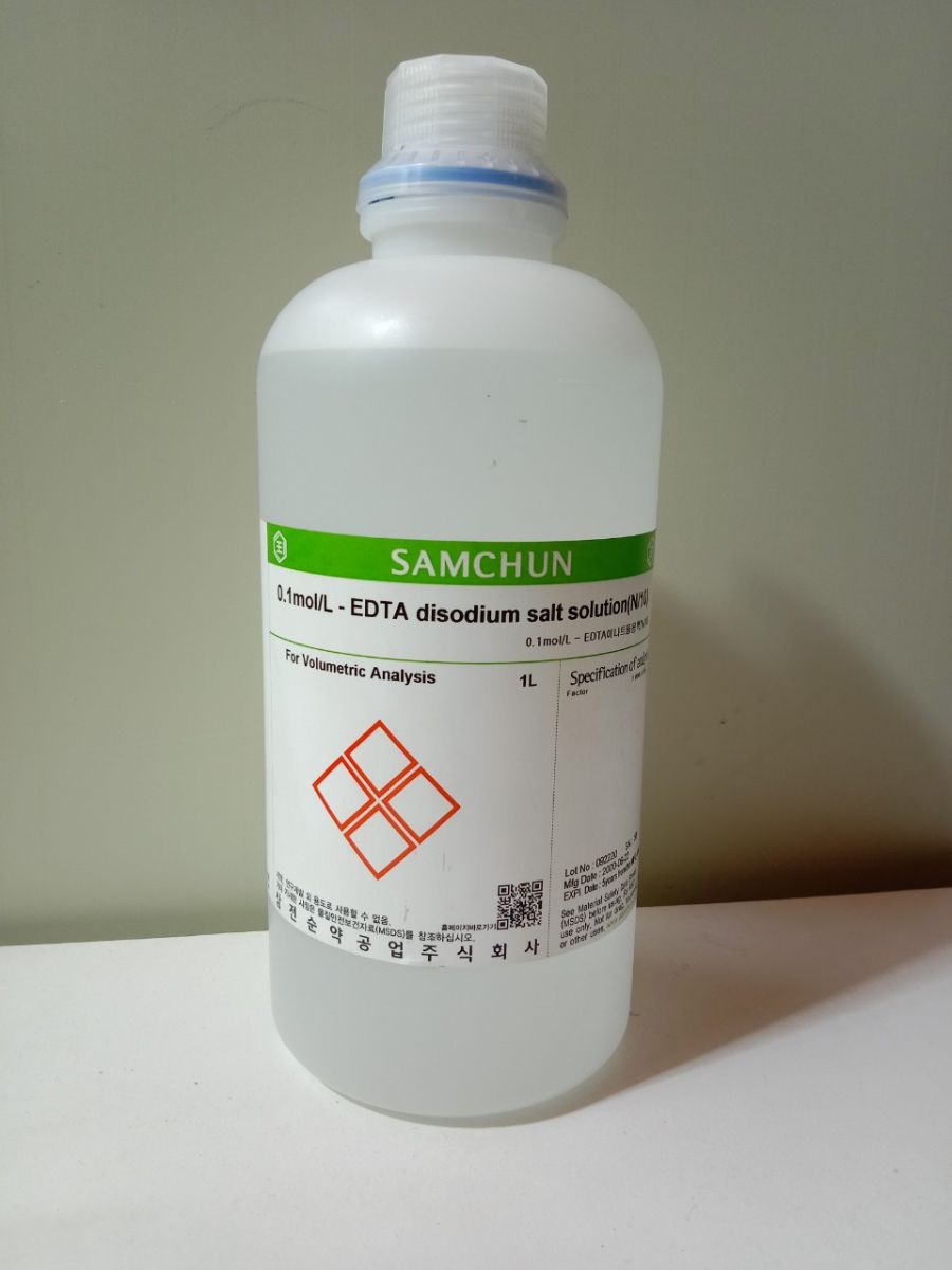 0.1 mol/L EDTA 0.1N (Samchun) - 0.1M Ethylenediaminetetraacetic Acid Disodium Salf